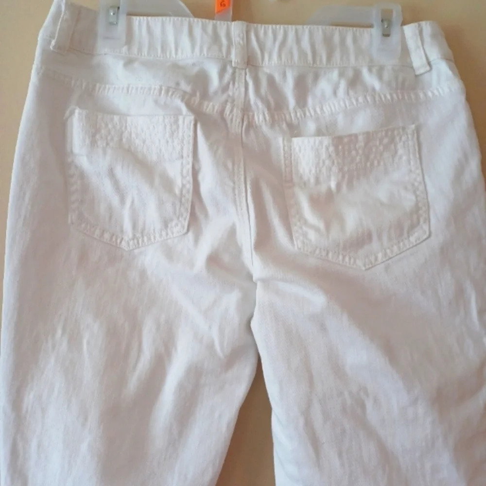 Chicos jeans Platinum white cropped Chicos size 0 USA small 4-6 - Picture 4 of 6